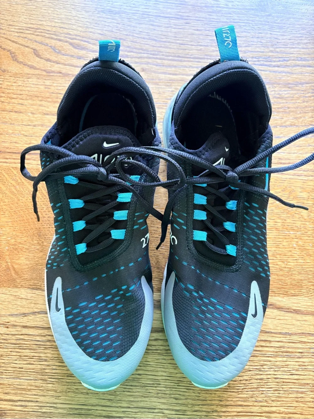 Nike Men’s Air 270’s Black, Teal & Gray Athletic Shoes- size 11